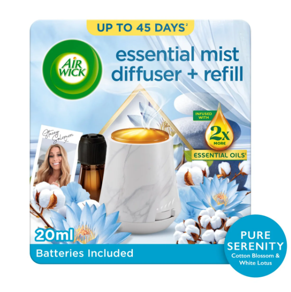 Air Wick Essential Mist Diffuser Pure Serenity Kit 20ml